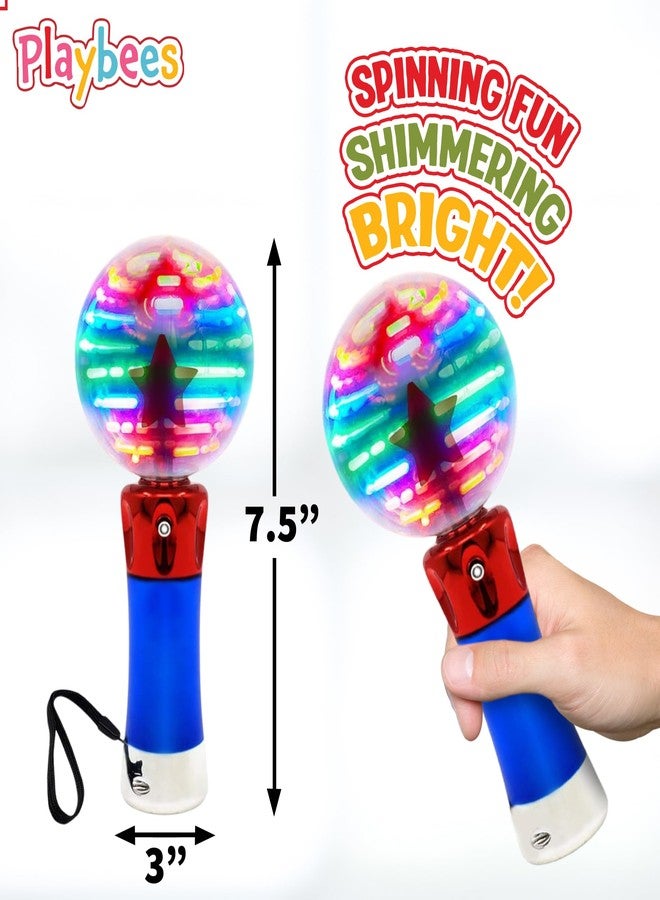 Playbees عصا بلايبيز الدوارة المضيئة - كرة LED سحرية وامضة، لعبة دوارة ضوئية حسية، هدية مثالية للحفلات، جوائز صفية، هدية مضيئة ممتعة للأطفال - Image 4